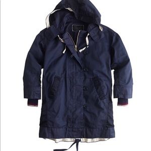 J.crew resin cotton twill raincoat jacket